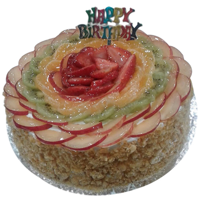 "Round shape Fresh Fruit Cake -1Kg - Click here to View more details about this Product